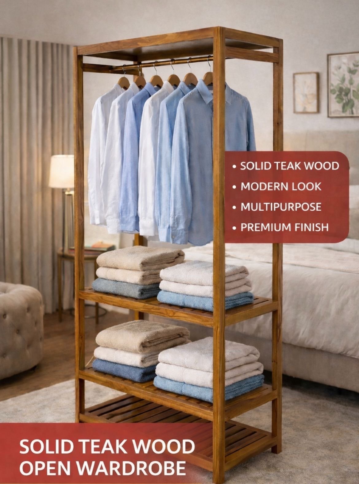 Wooden Wardrobe Organizer