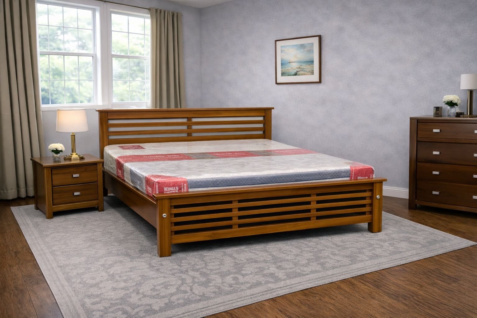 horizontal slat bed frame
